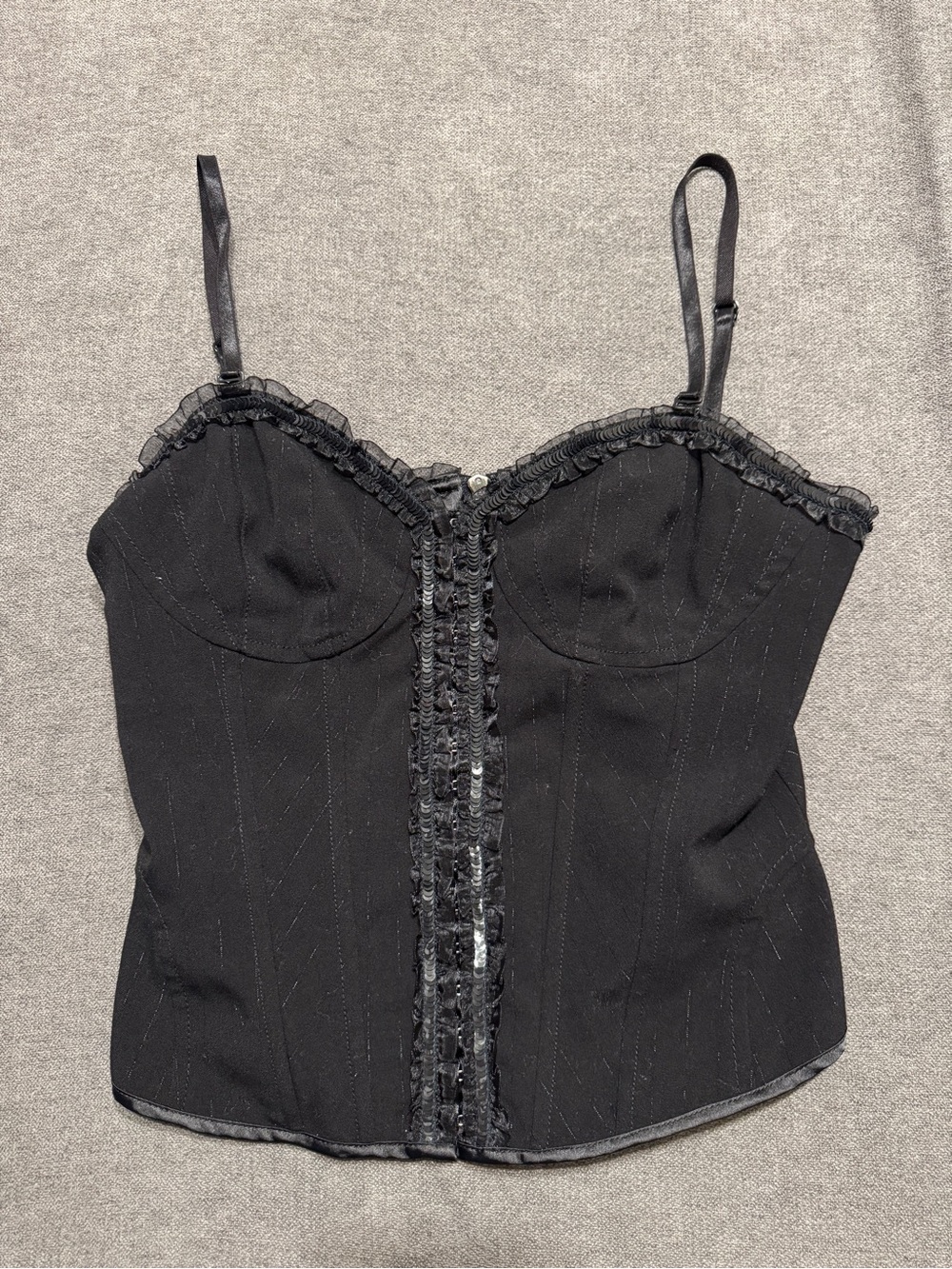Guess black corset top size L